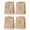 Bloomingville Papiertüten-Set Advent H 24 Cm, 4 Stück