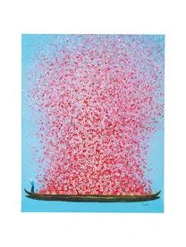 Bemalter Leinwanddruck Flower Boat